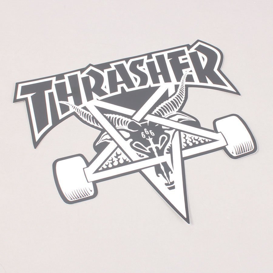 Thrasher Big Skategoat Sticker Black - 22 cm