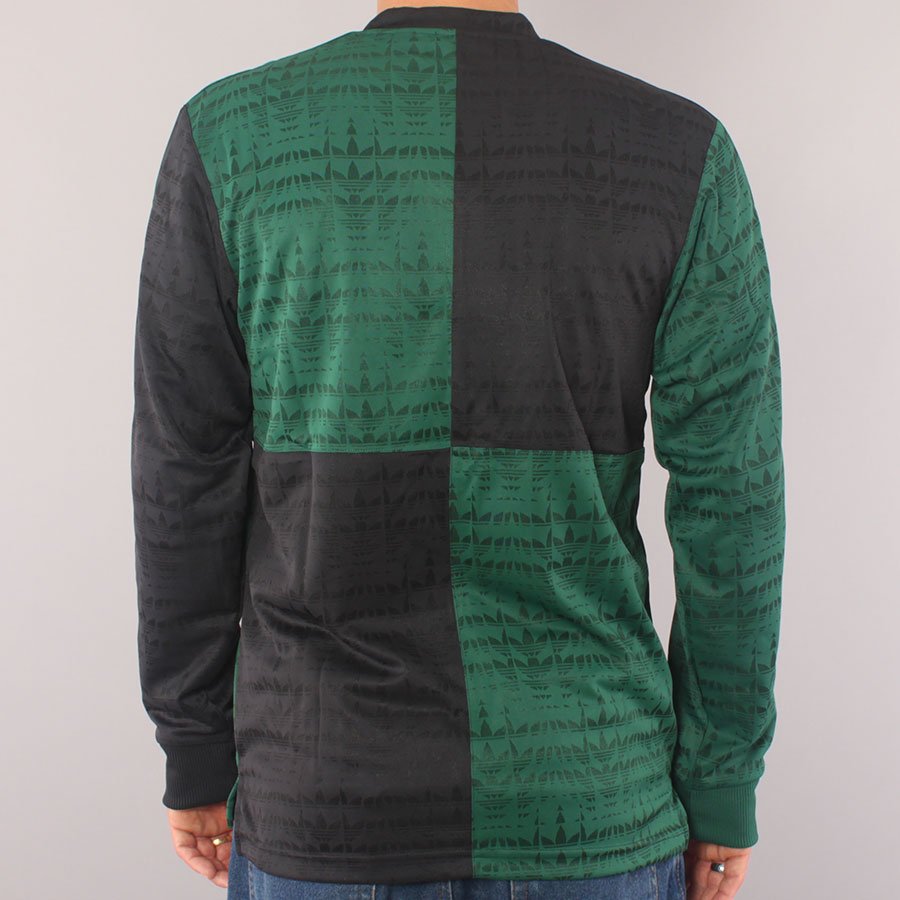 Adidas Skateboarding Checker Jersey LS T-shirt - Green/Black