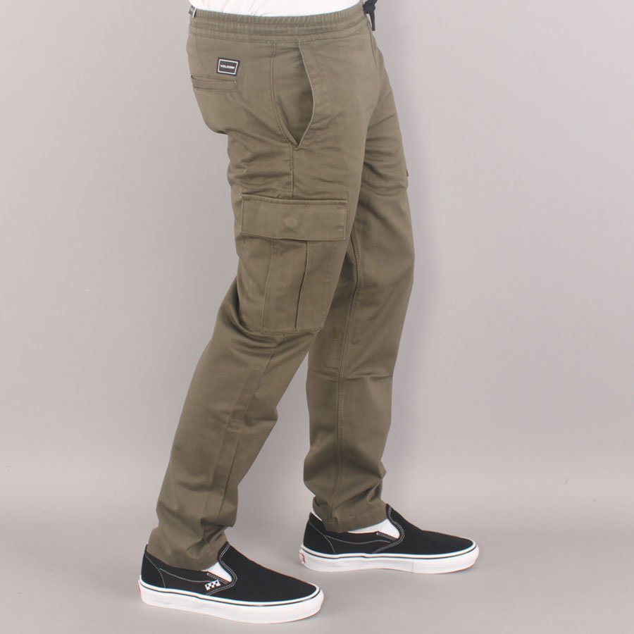 Volcom March Youth Cargo Pants - Army Green