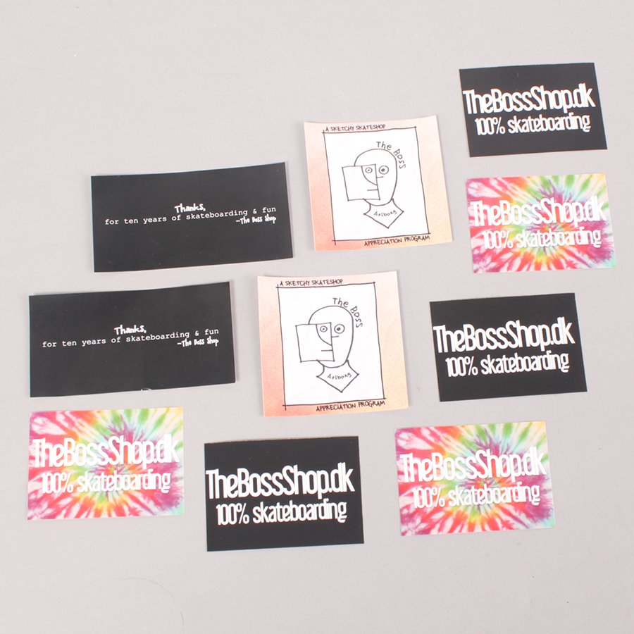The Boss Sticker 10 Pack - Assorteret
