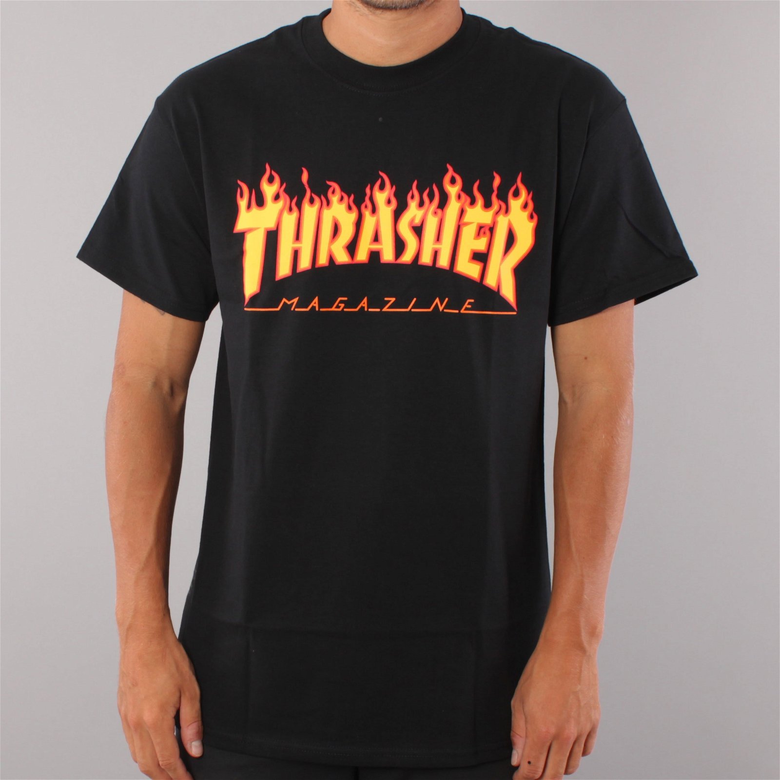 Thrasher Flame Logo T-shirt - Black