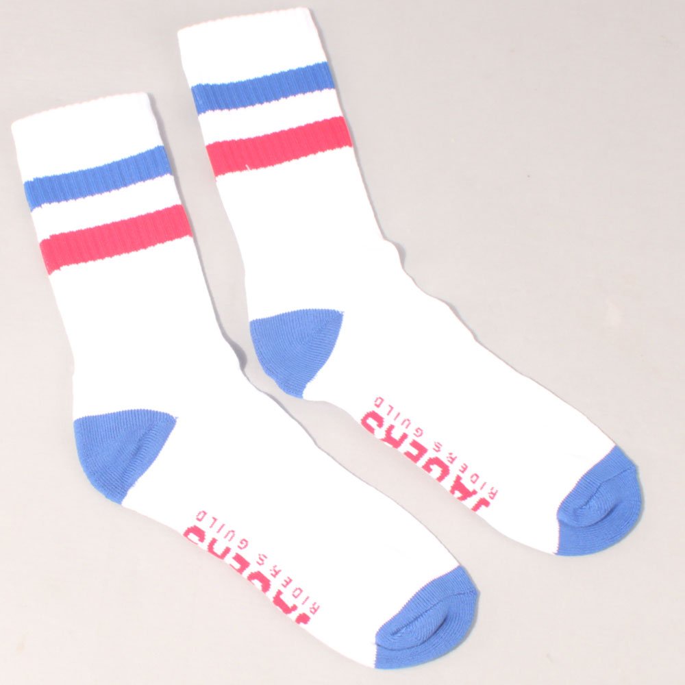 Jägers Stripe Socks - White/Blue/Red