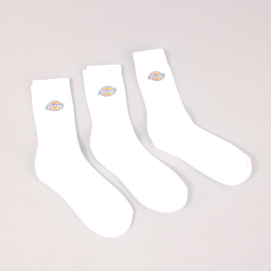 Dickies 3 Pack Valley Grove Socks - White