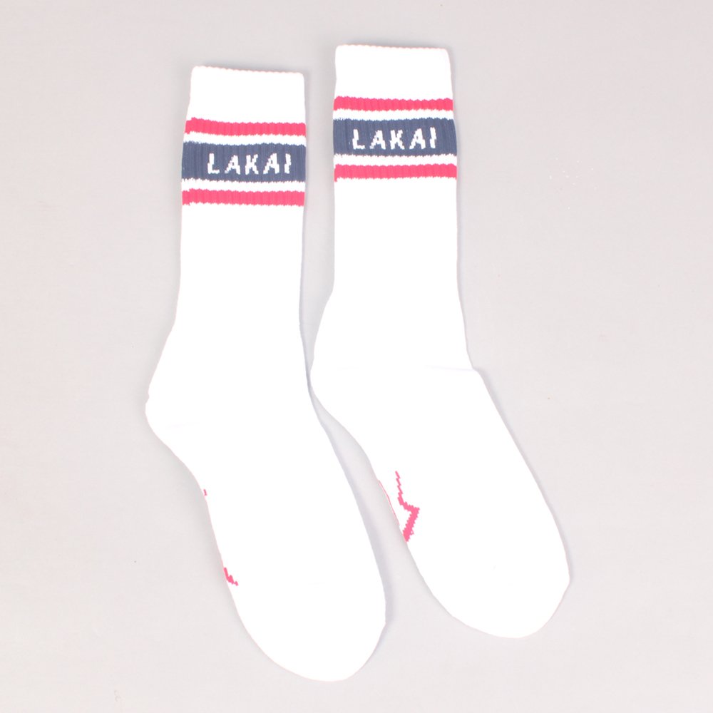 Lakai Tube Crew Socks - White