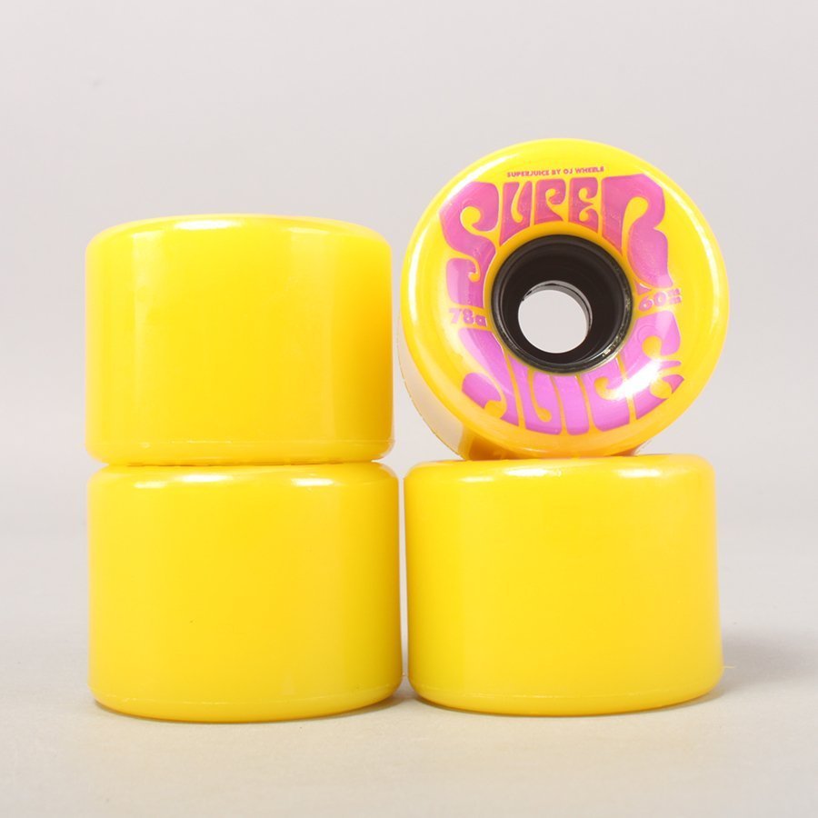 OJ Wheels Super Juice Yellow Cruiser Wheels - 60mm 78A