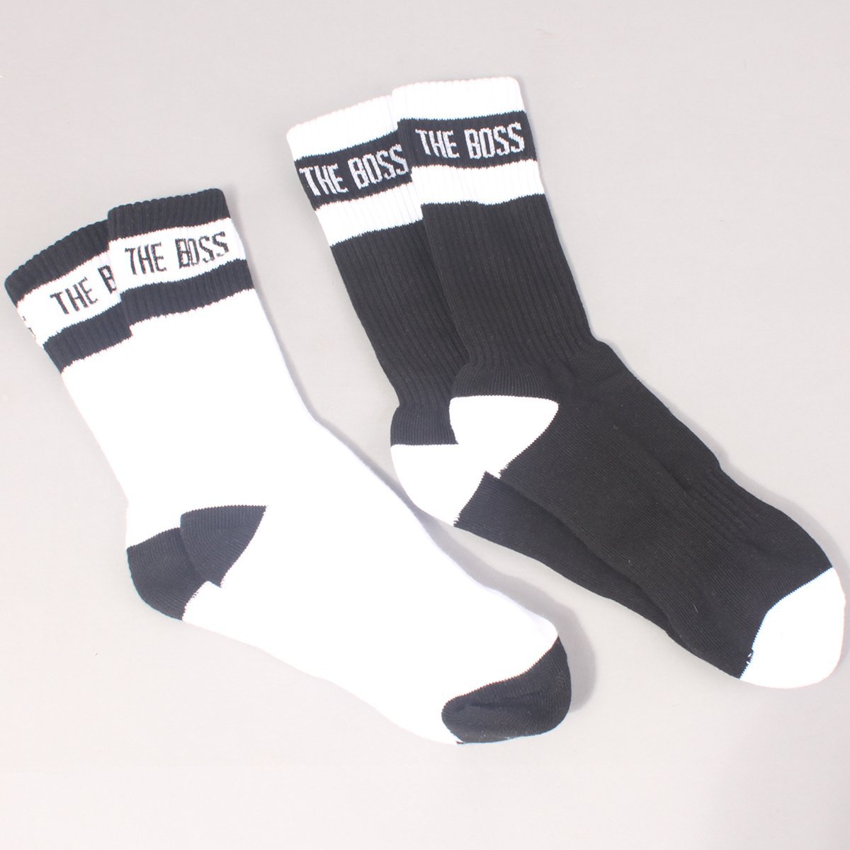 The Boss Logo Socks 2 Pack - White/Black & Black/White