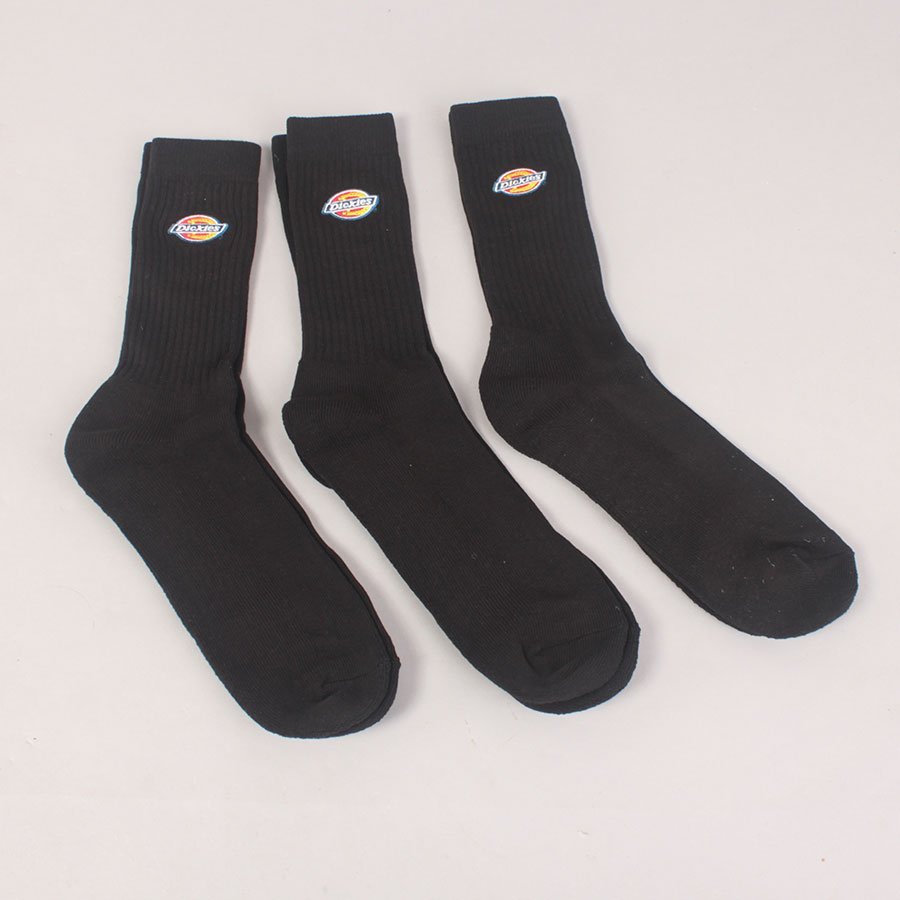 Dickies 3 Pack Valley Grove Socks - Black
