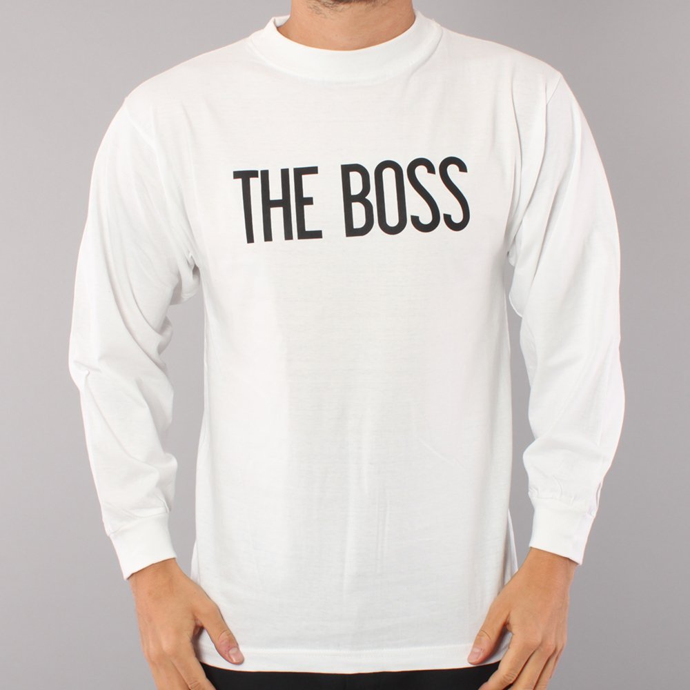 The Boss Logo LS T-shirt - White