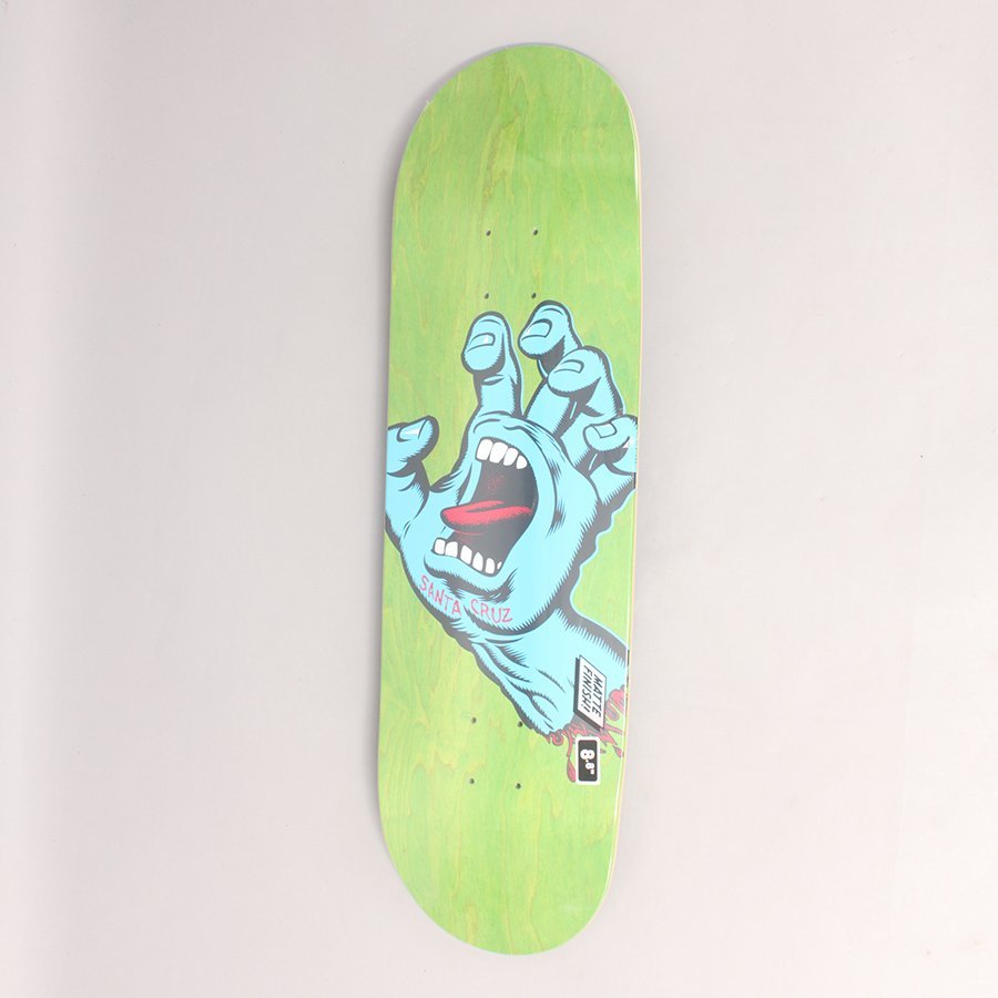Santa Cruz Screaming Hand Green Skateboard Deck - 8,8" 