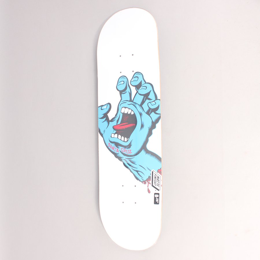 Santa Cruz Screaming Hand White Skateboard Deck