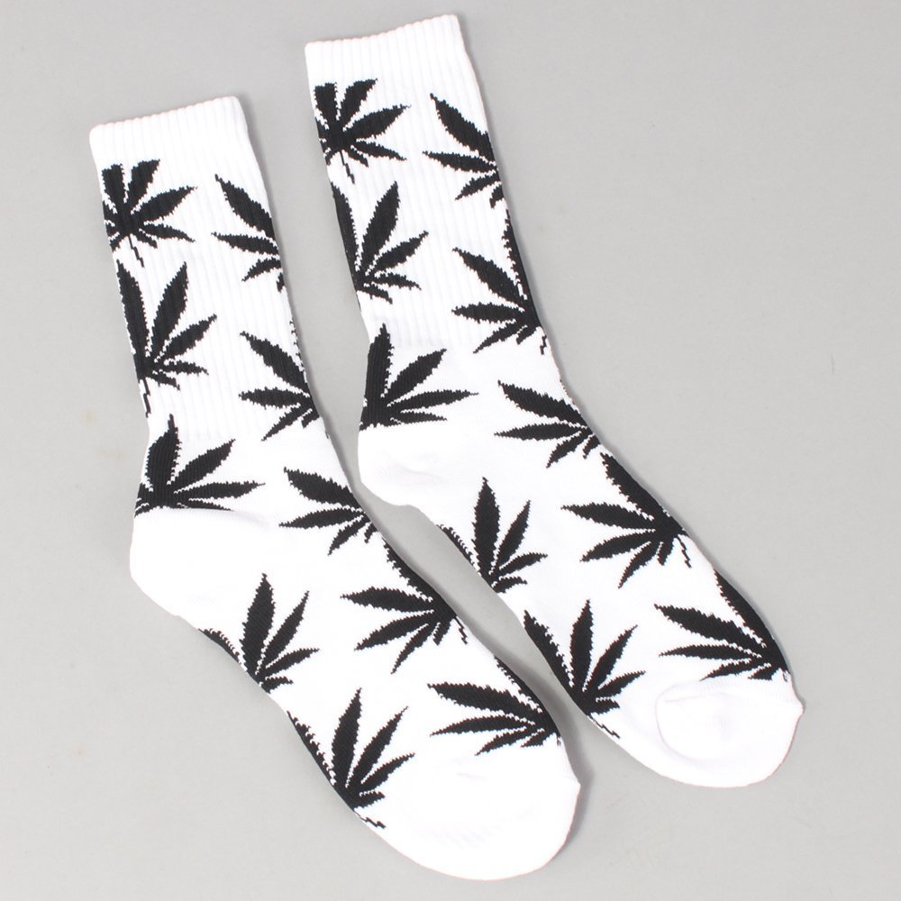 Huf Plantlife Crew Socks - White/Black