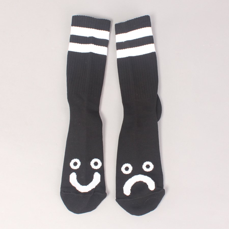 Polar Skate Co Happy Sad Socks - Black