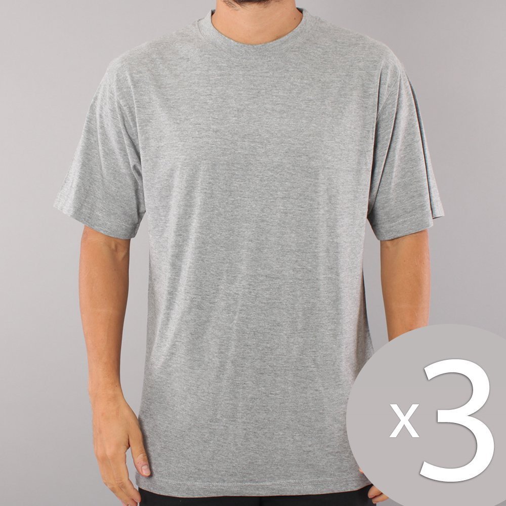3 stk. Blank No Logo T-shirt - Grey