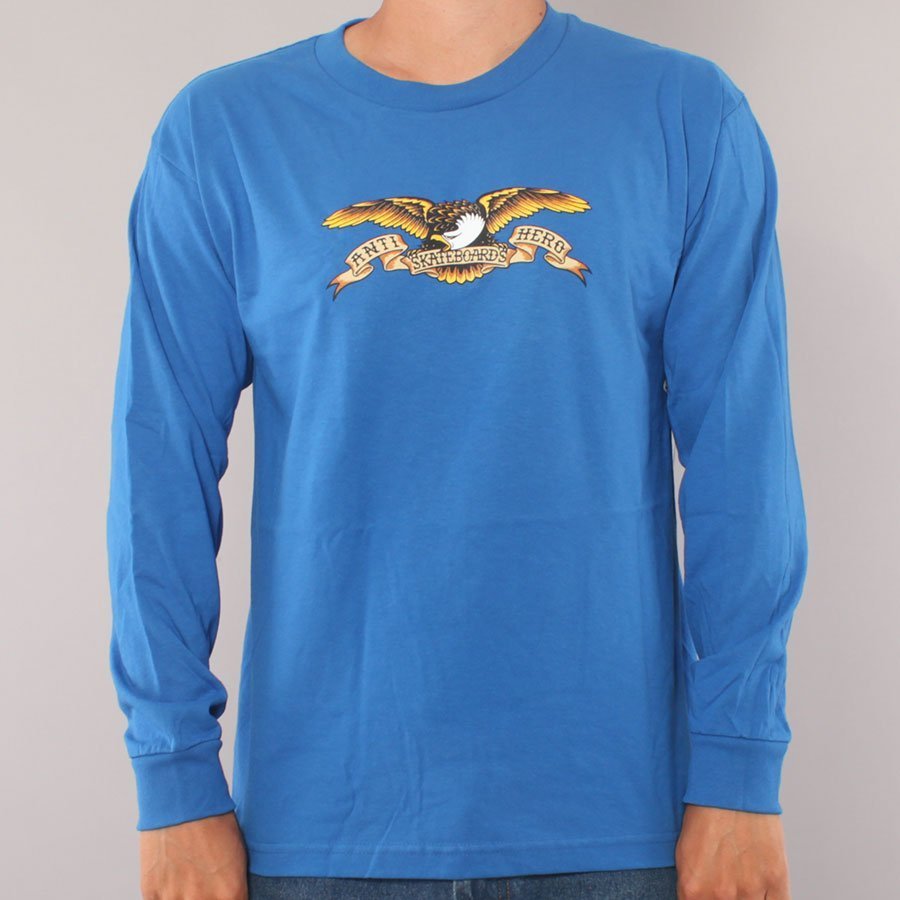 Anti Hero Eagle Youth LS T-shirt - Royal Blue