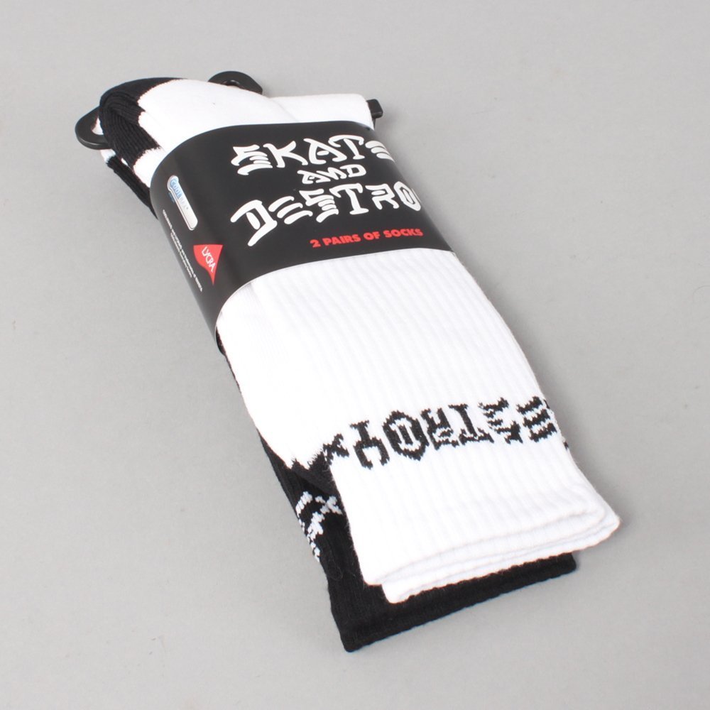 Thrasher Skate & Destroy Socks 2 Pack